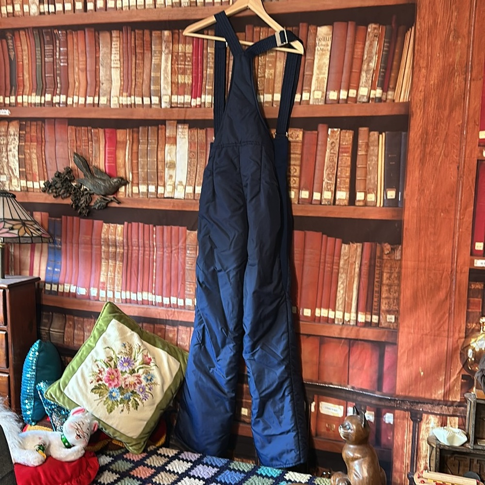 Obermeyer navy blue overall pants Cold Weather / Ski bib wear Ladies 10 - Picture 6 of 6